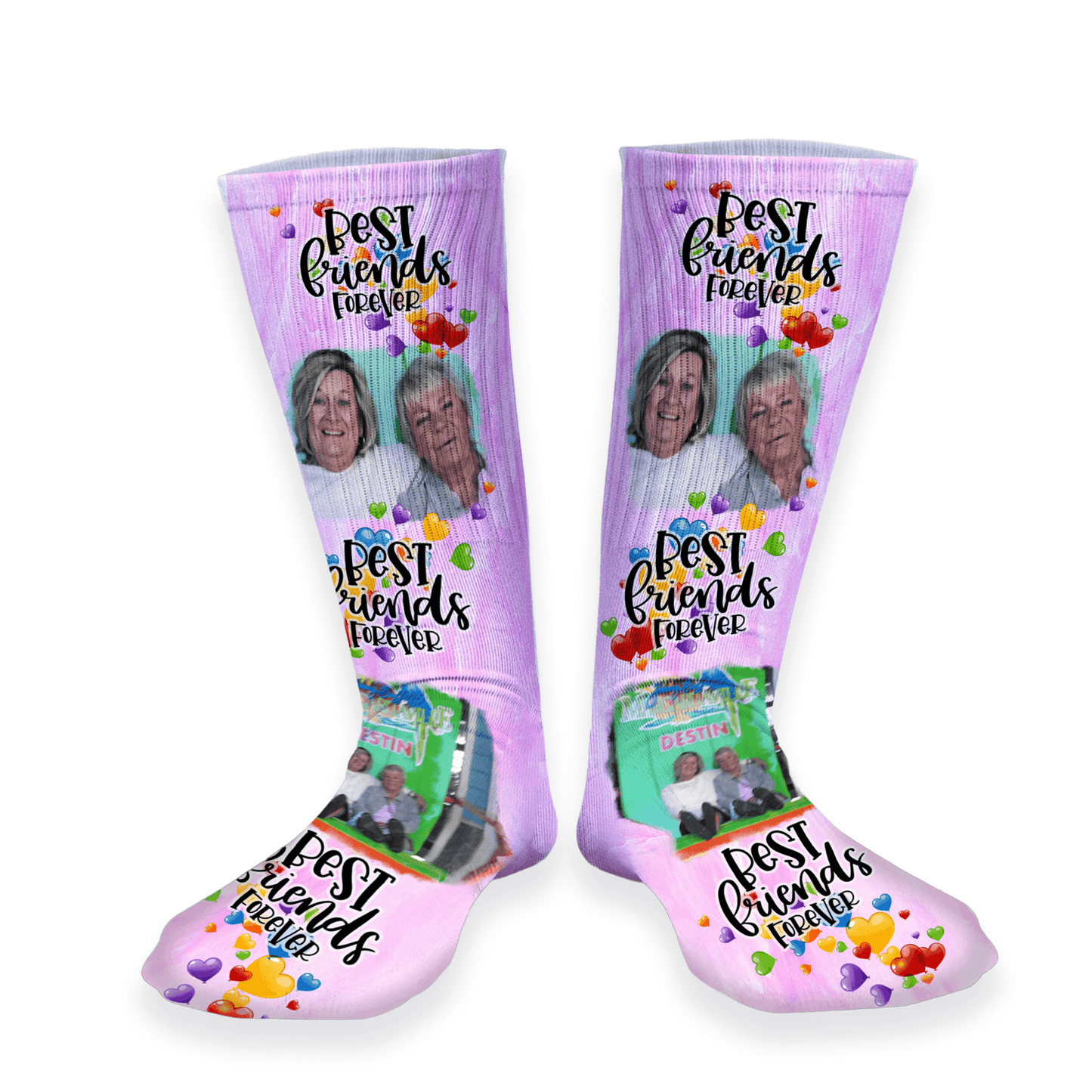 Personalized Best Friend Funny Photo Socks, Custom Best Friend Forever Picture Socks, Best friend gift, Photo Gifts for Women, BFF Forever