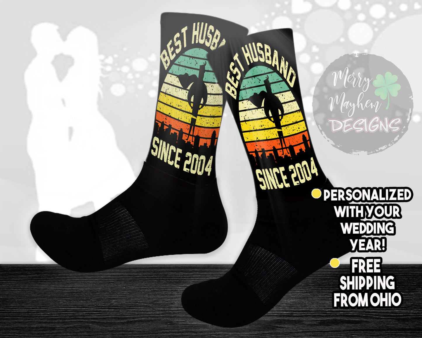 Custom Anniversary gift for husband, Custom Socks, Anniversary Gifts for Men, 13th Anniversary Gift for Husband, Funny 5 Year YR Anniversary