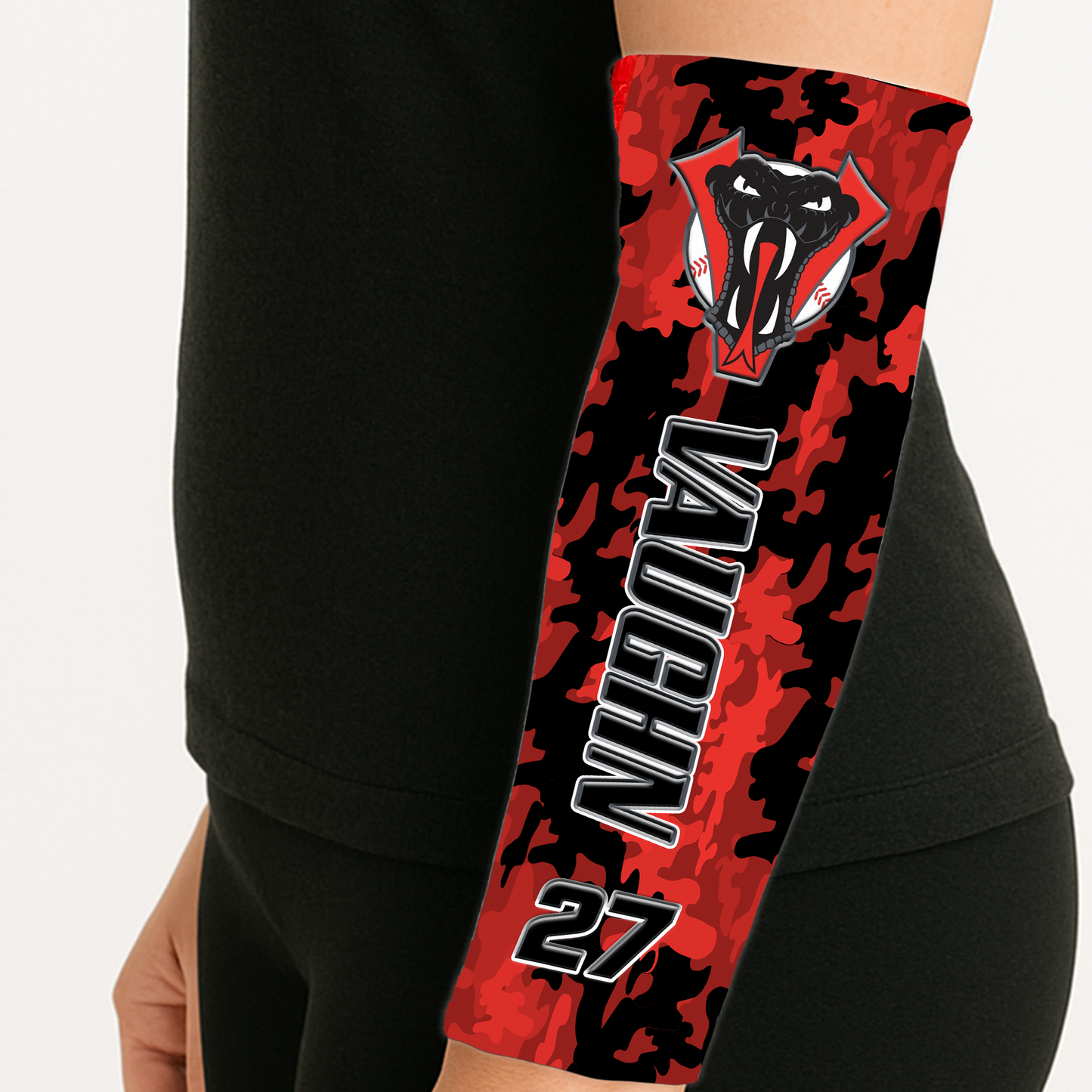 Game Day Camo Arm Sleeve – Personalized Sports Sleeve with Team Colors & Logo