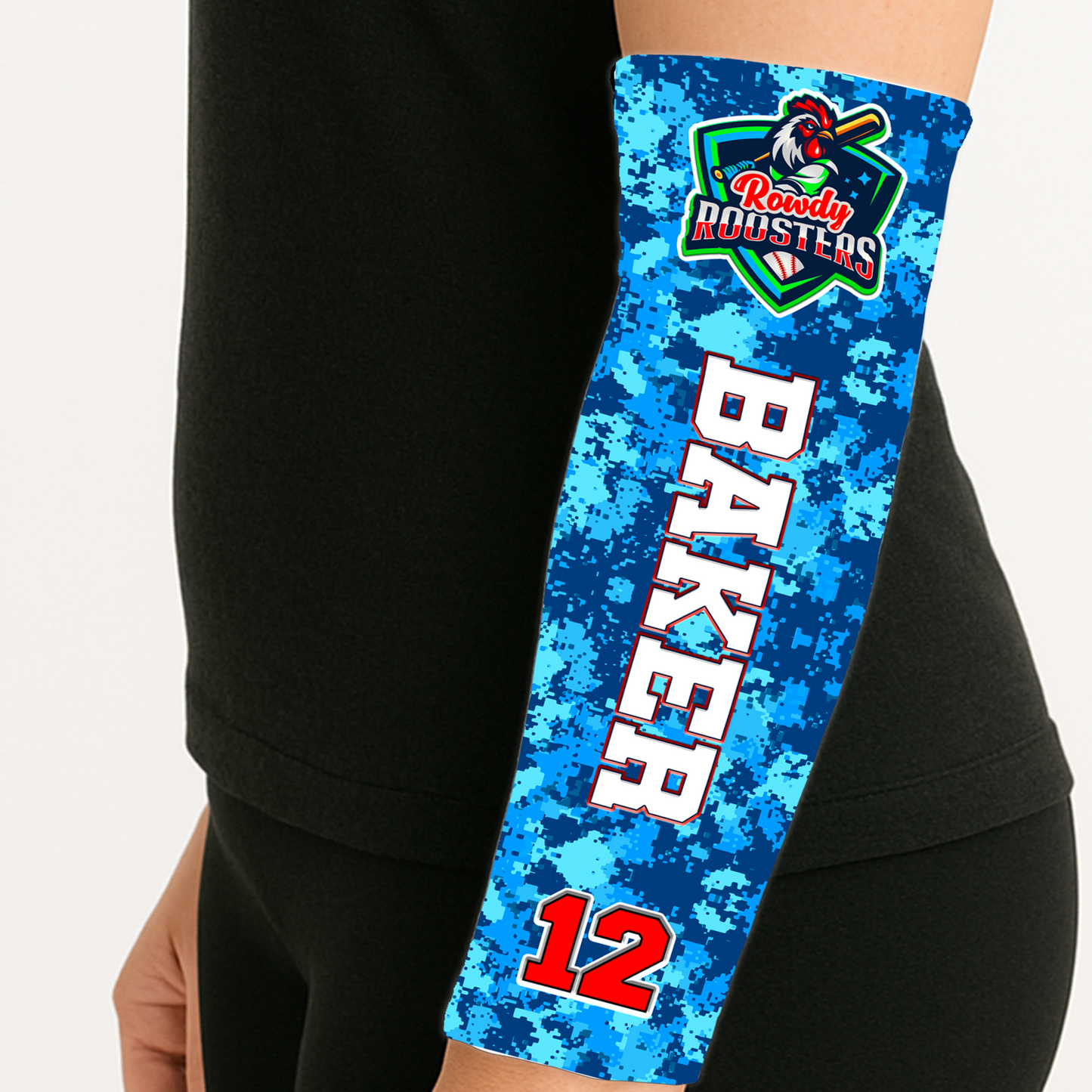 Game Day Camo Arm Sleeve – Personalized Sports Sleeve with Team Colors & Logo