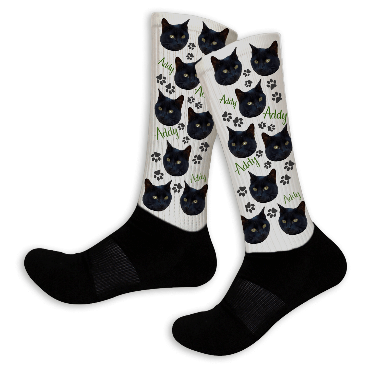 custom knee high socks with your pet's photo all over