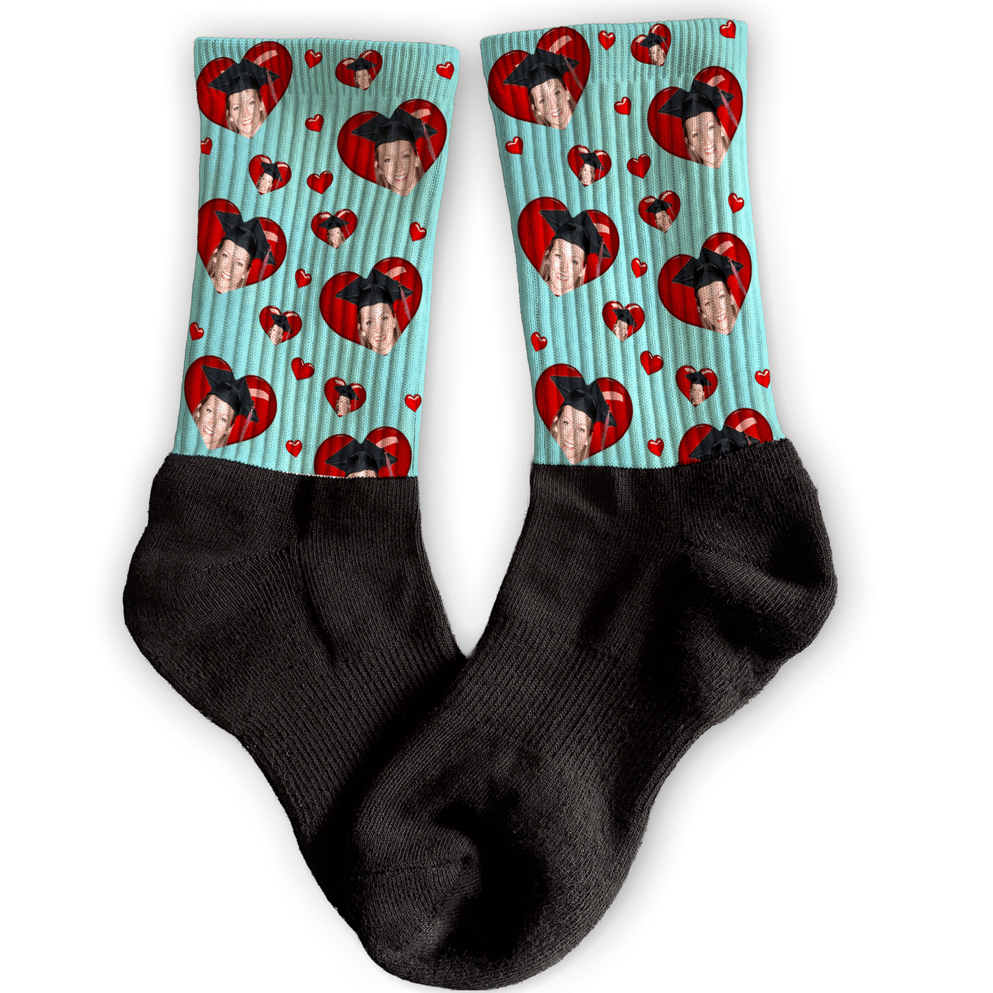 custom personalized socks for graduate from Merry Mayhem Designs