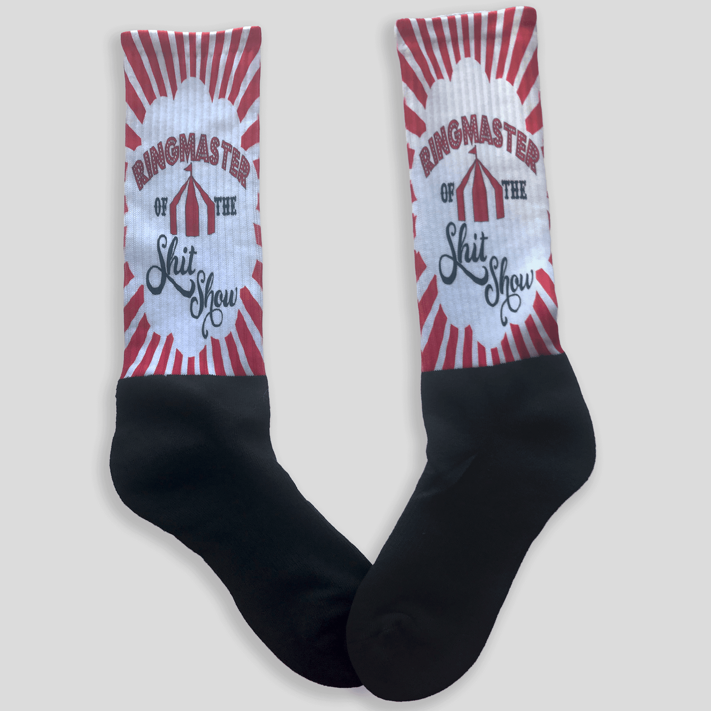 Photo of the Ringmaster of the Shitshow socks