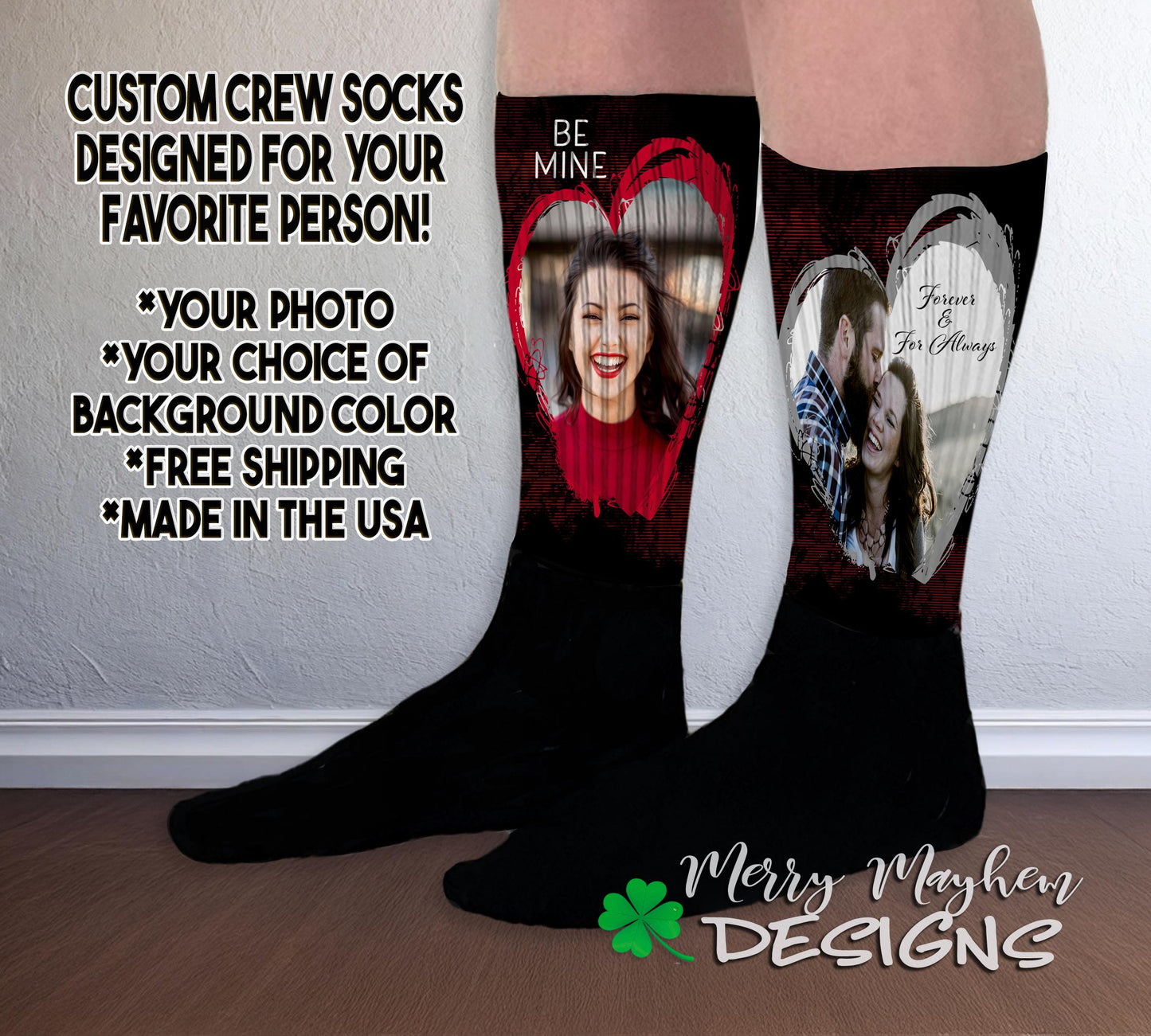 Personalized Wedding Socks, Custom Engagement Gift, Valentine's Day Gift for Boyfriend, Bride and Groom Socks