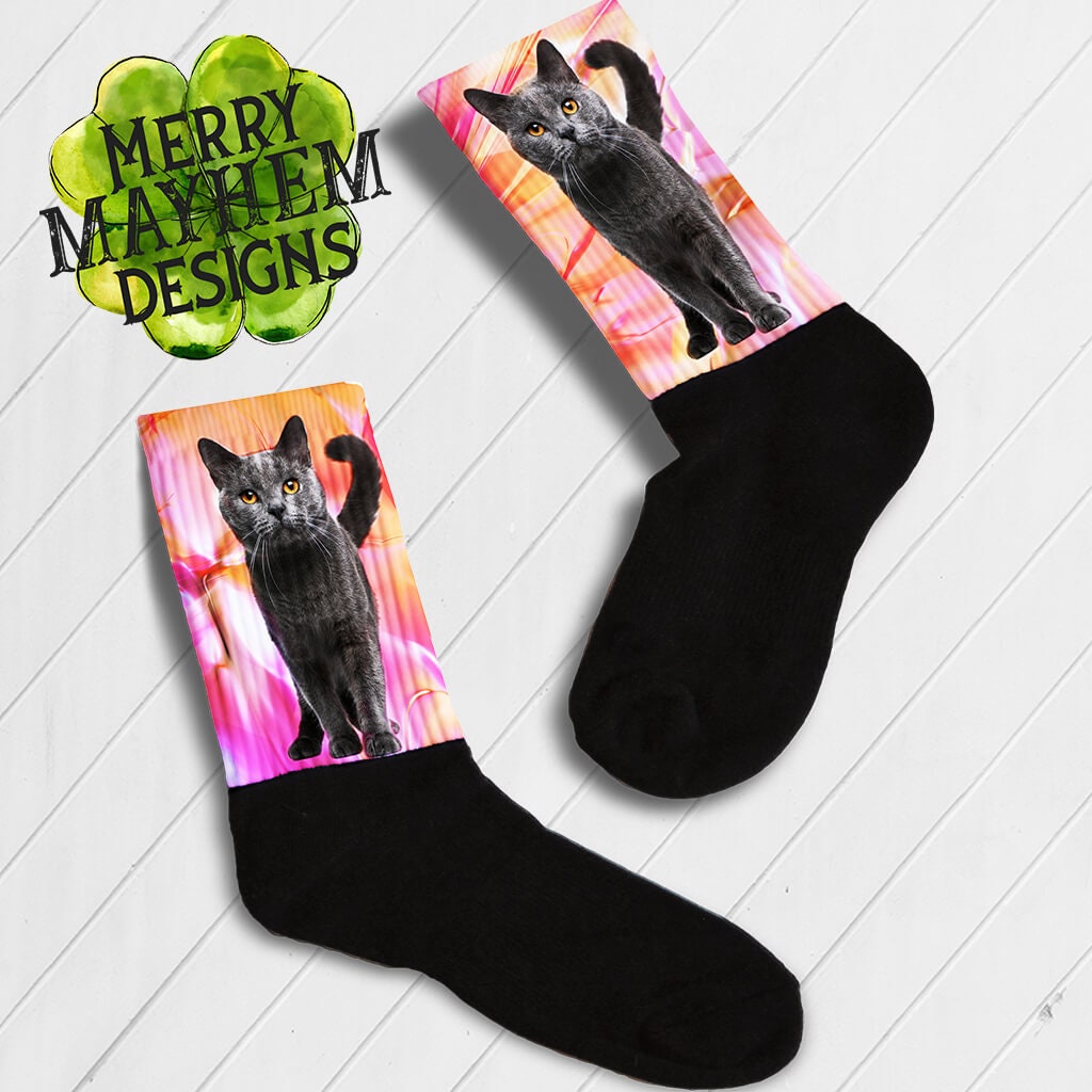 Unique Pet Face Socks Personalized for Mom, Dog Lover Stocking Stuffer, Custom Photo Socks for Men, Personalized Pet Faces on Socks