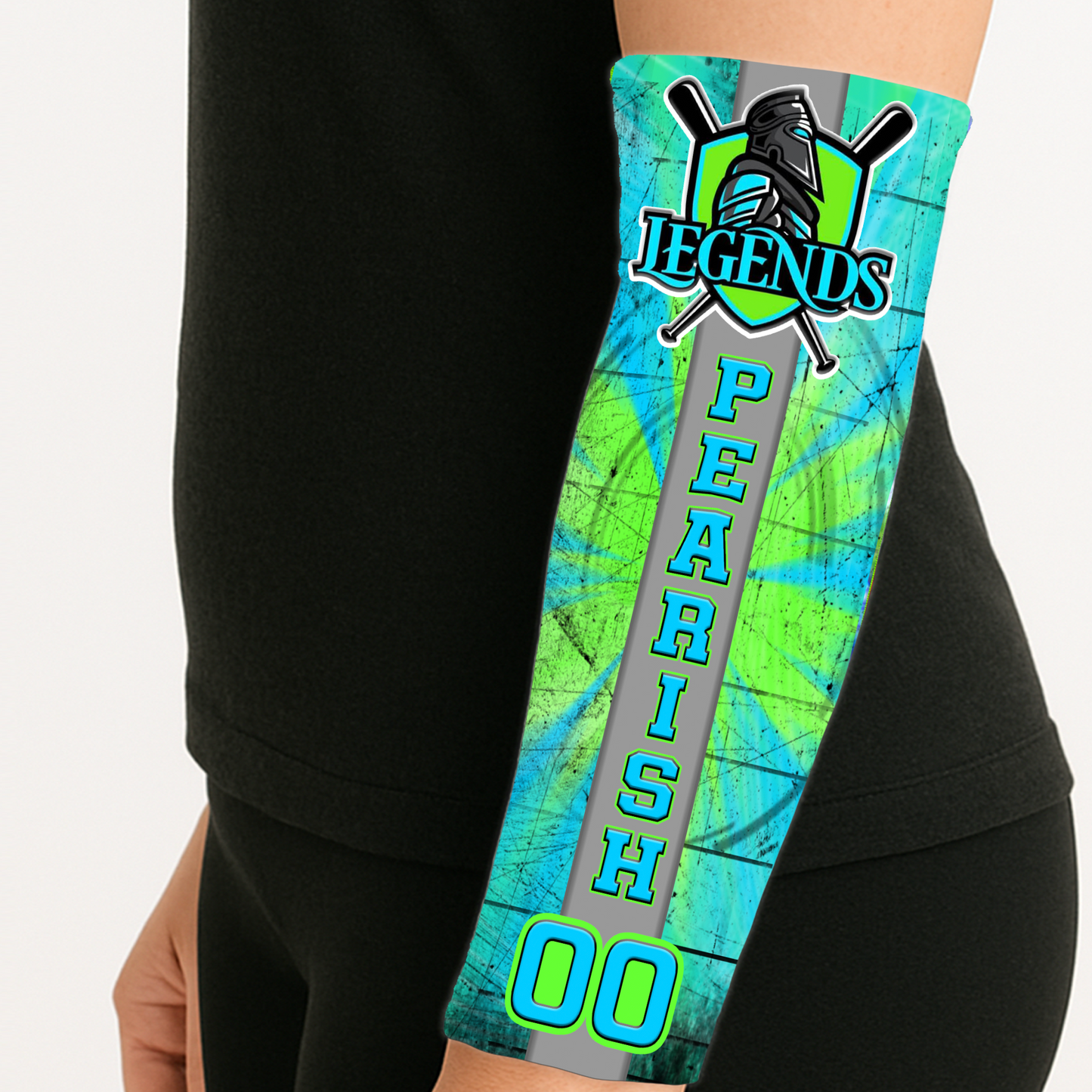 Color Burst Arm Sleeve – Tie-Dye Style Personalized with Logo, Name & Number