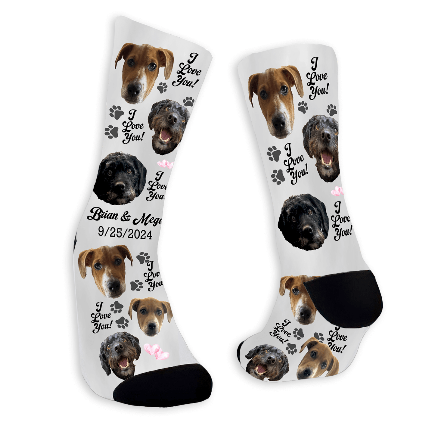 Personalized socks for your Wedding with pet's face