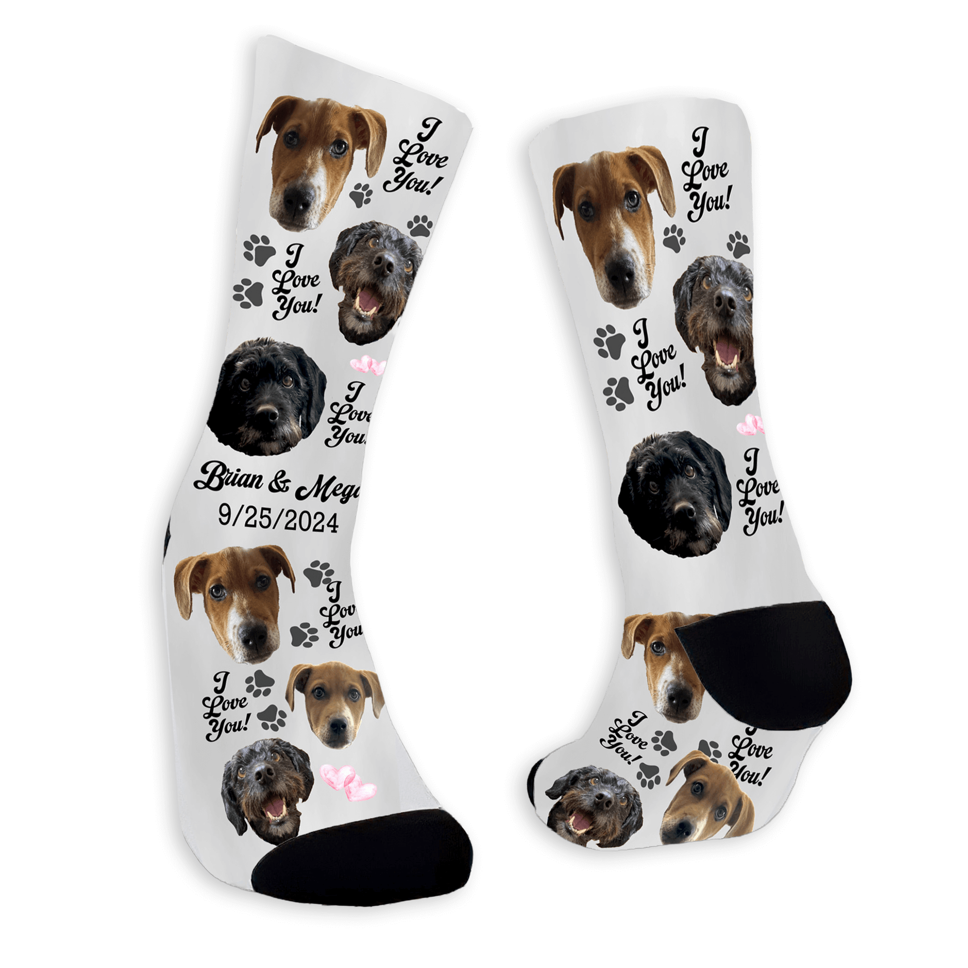 Personalized socks for your Wedding with pet's face