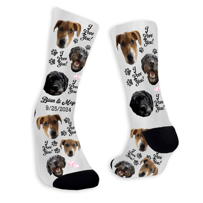 Personalized socks for your Wedding with pet's face