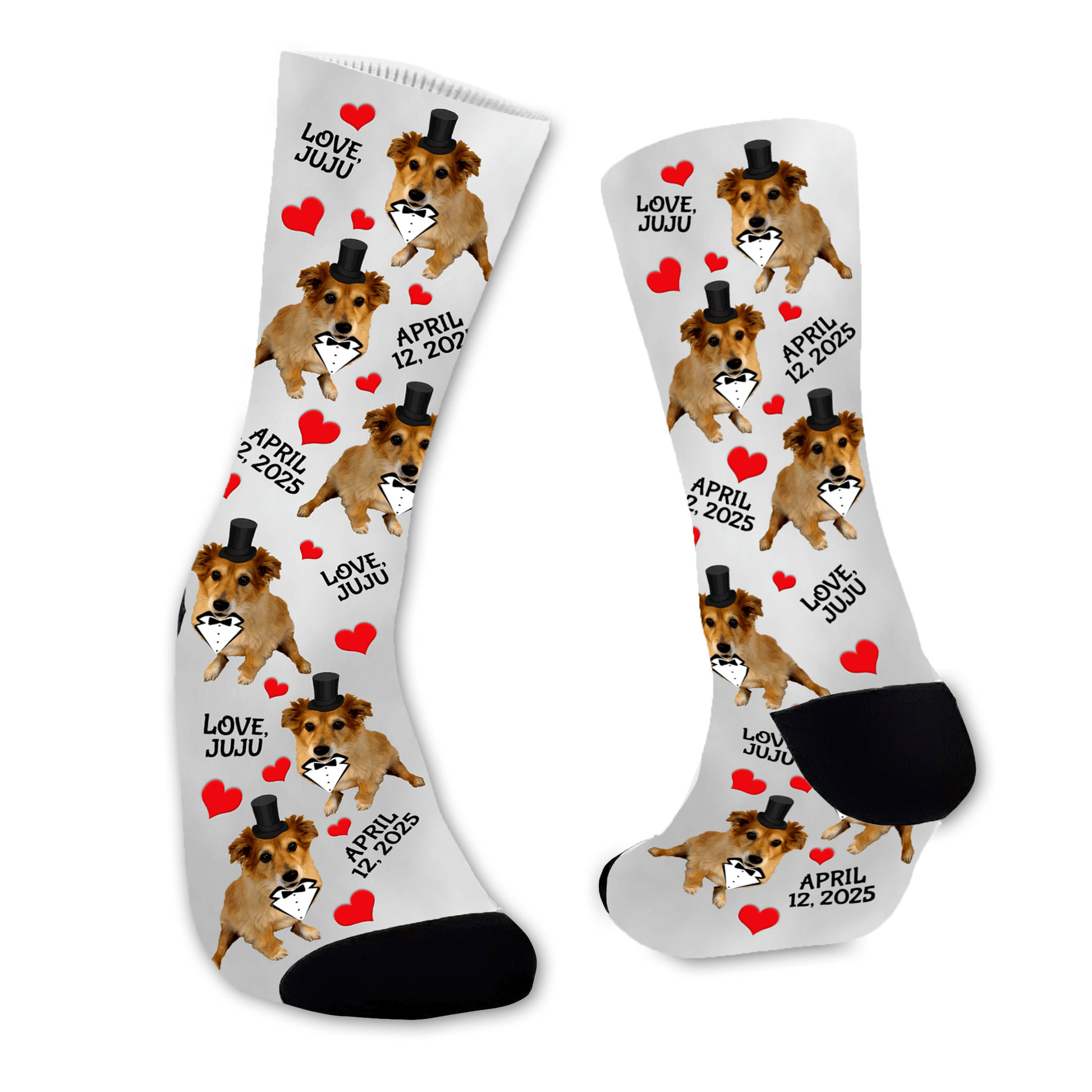 Customized socks for weddings with pet 