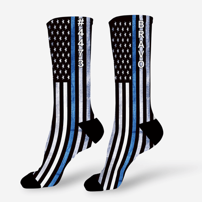 Pair of Flag Socks personalized 