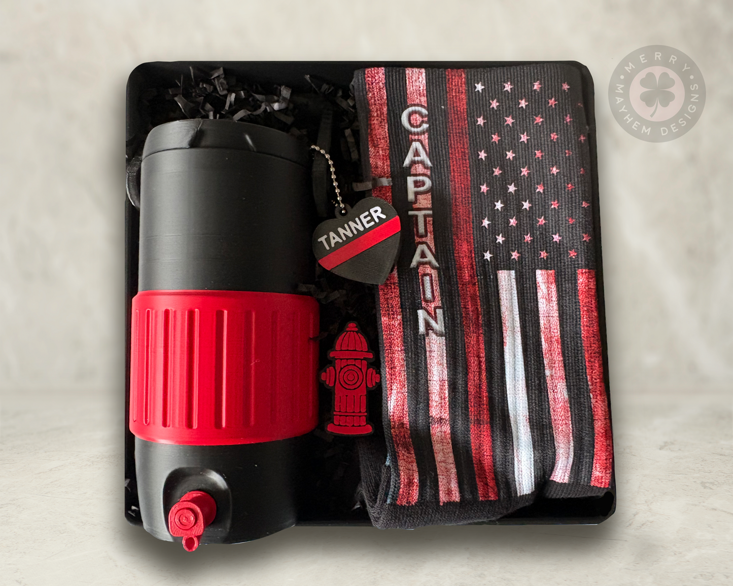 Firefighter Gift Set, Firefighter Gifts Personalized, Custom Socks for Men, Can Cooler with Lid,