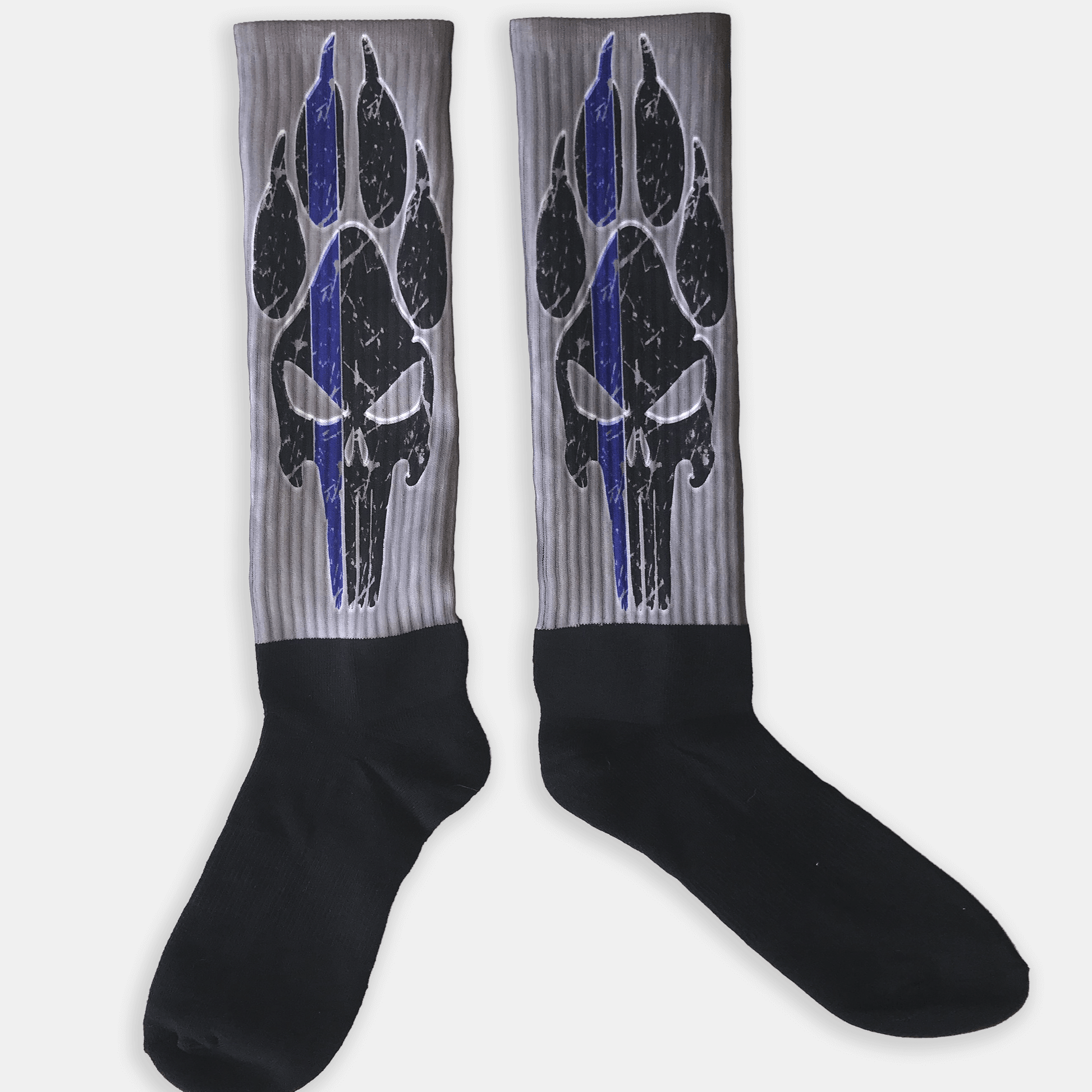 K9 Honor Paw Print Sock by Merry Mayhem Designs