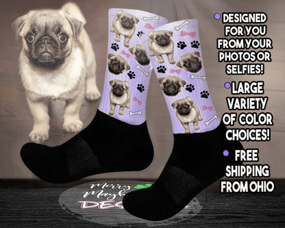 Custom Dog Face Socks, Personalized Pet Photo Gifts, Custom Photo Face Socks, Customized Dog Face Socks for Men, Funny Socks for Women, Xmas