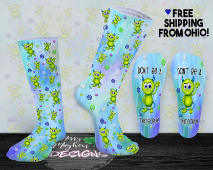 Funny Don't Be a Twatgoblin Fashion Socks for Women, Fun Best Friend Gift, Gag Gift or Secret Sister Gift for Coworker, Socks with Sayings