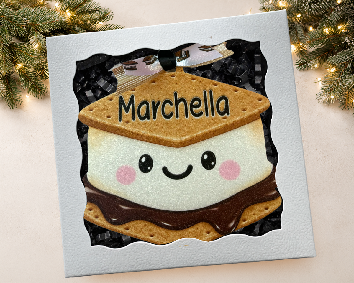 Personalized S’mores Christmas Ornament with Name & Year