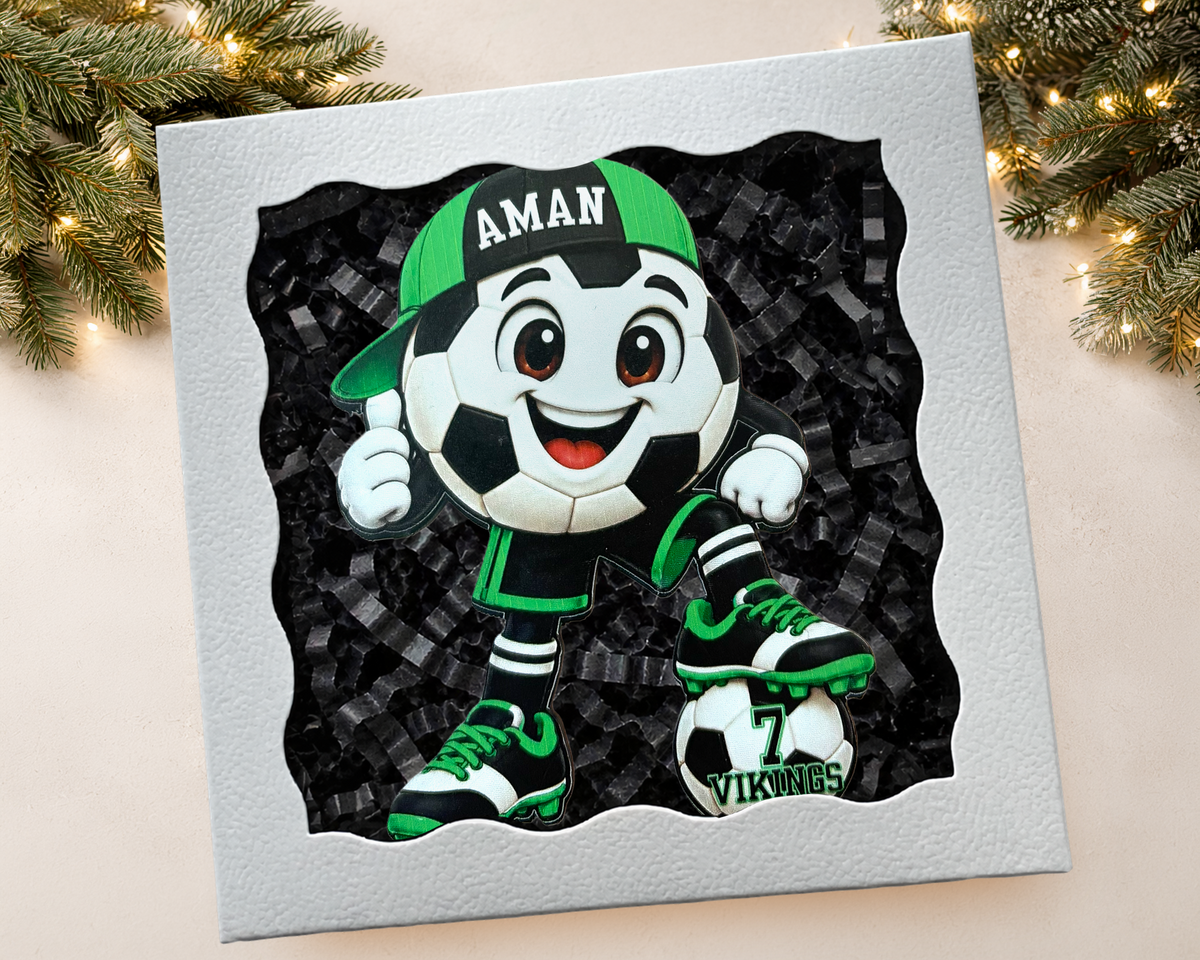Personalized Soccer Ornament for Boys & Girls – Custom Youth Player Christmas Gift