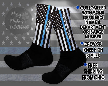 Personalized First Responder Socks for Police Officers