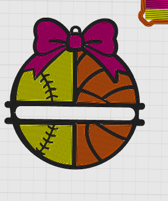 Basketball & Softball Tie Holder 3MF