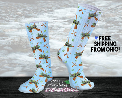 Funny Shit Creek Survivor Fashion Novelty Socks, Gag Gift with Profanity, Sarcastic White Elephant or Secret Sister Gift Socks with Sayings