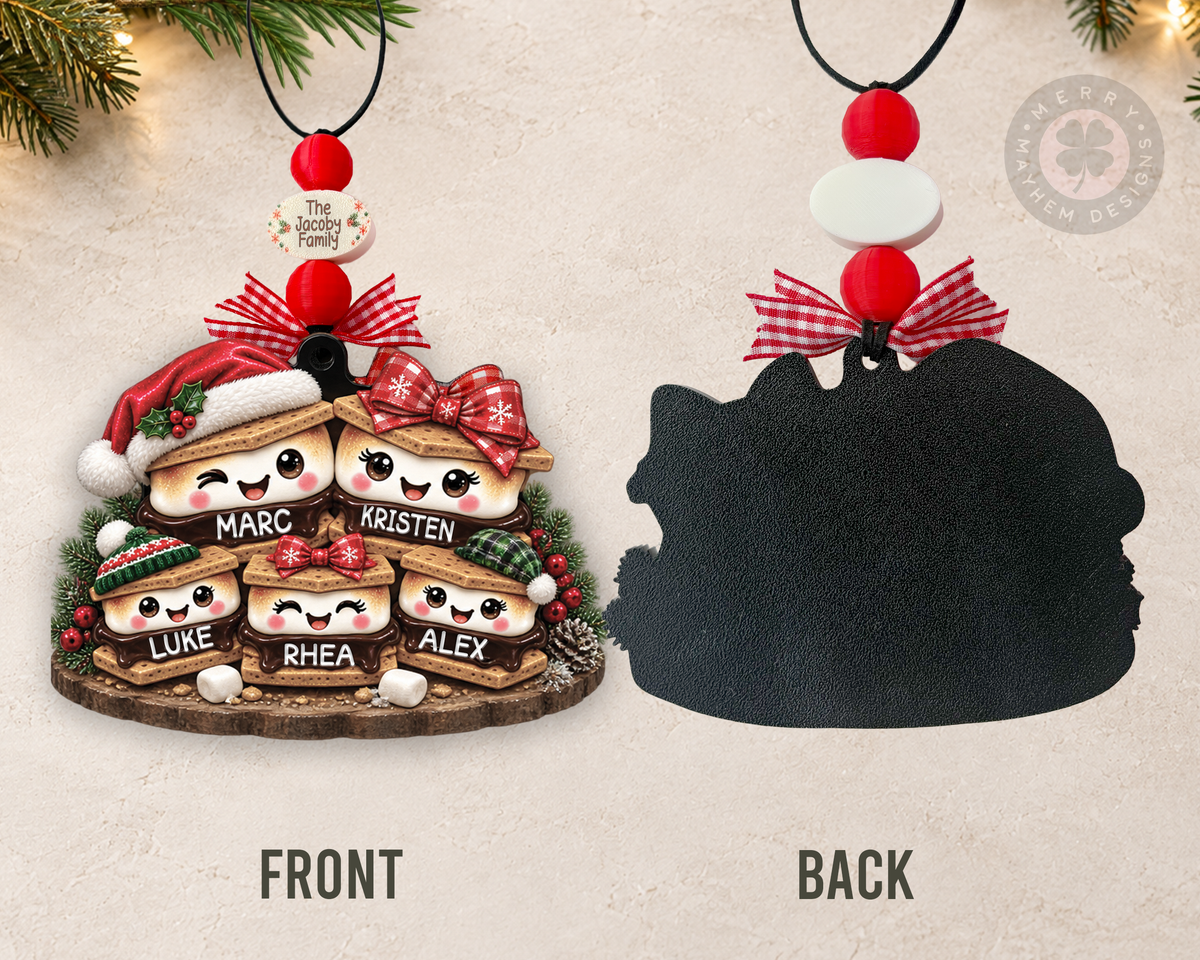 Personalized S’mores Family Christmas Ornament