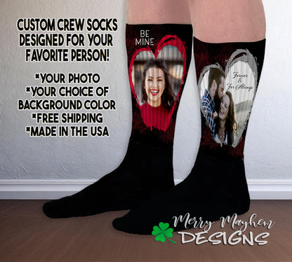 Personalized Wedding Socks, Custom Engagement Gift, Valentine's Day Gift for Boyfriend, Bride and Groom Socks