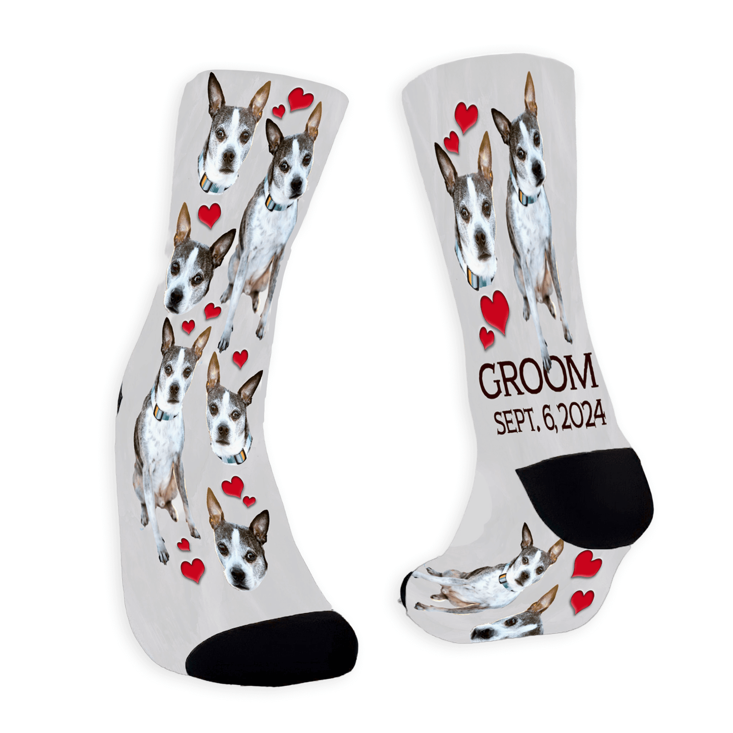 Dress socks with custom photos of your pet