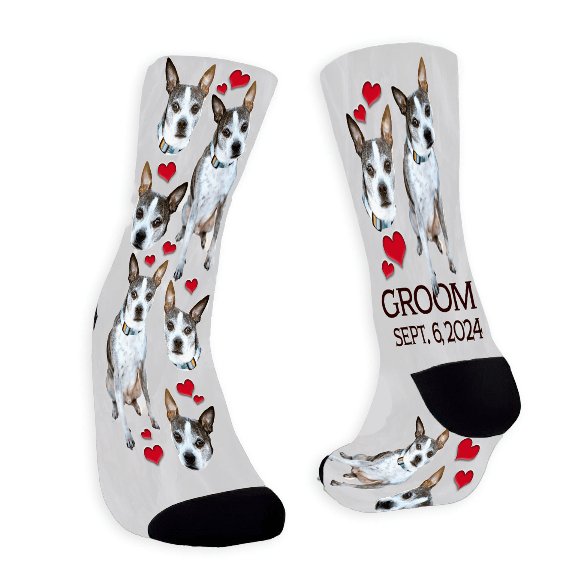 Dress socks with custom photos of your pet