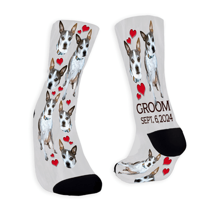 Dress socks with custom photos of your pet