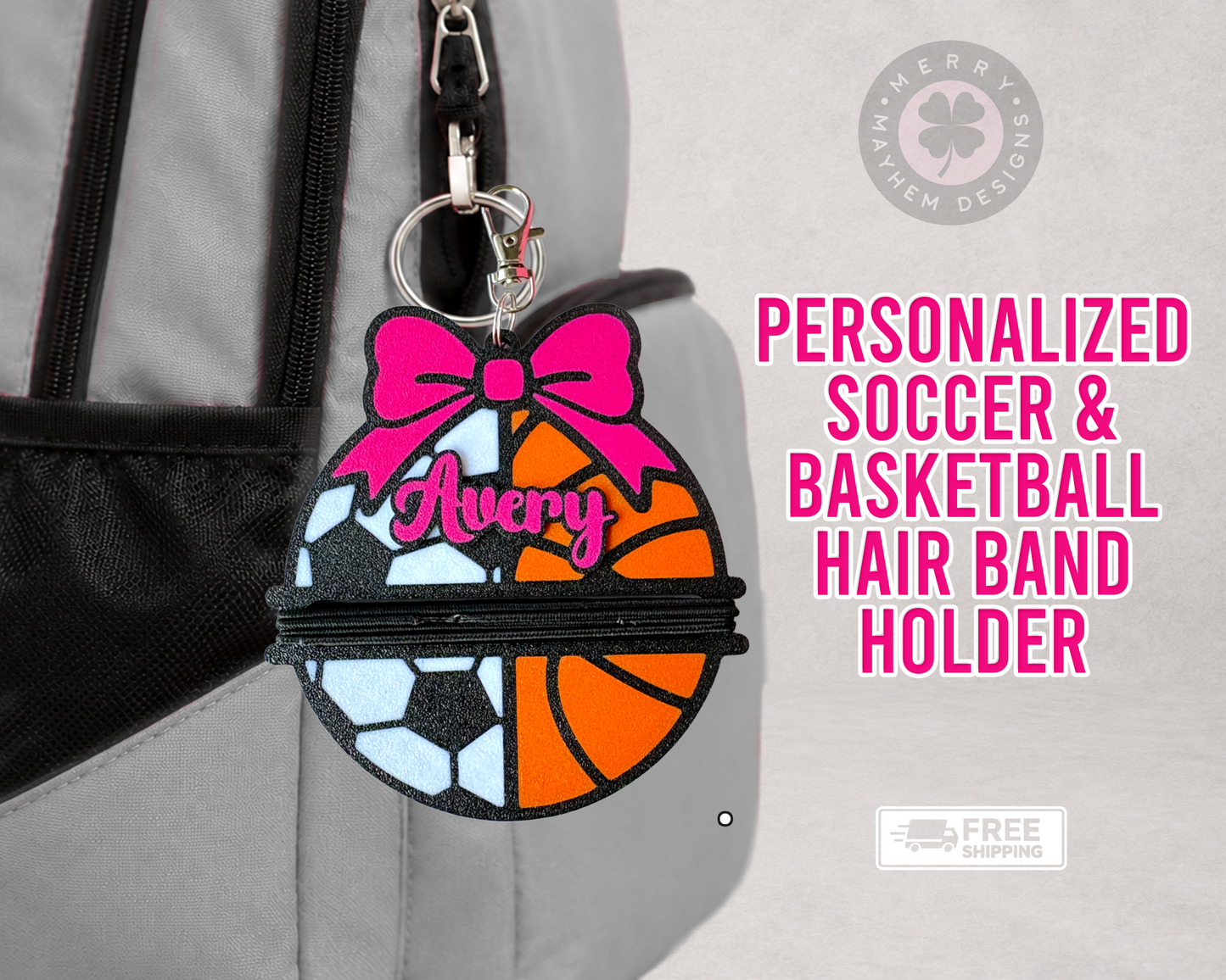 Basketball & Soccer Hair Tie Holder 3MF