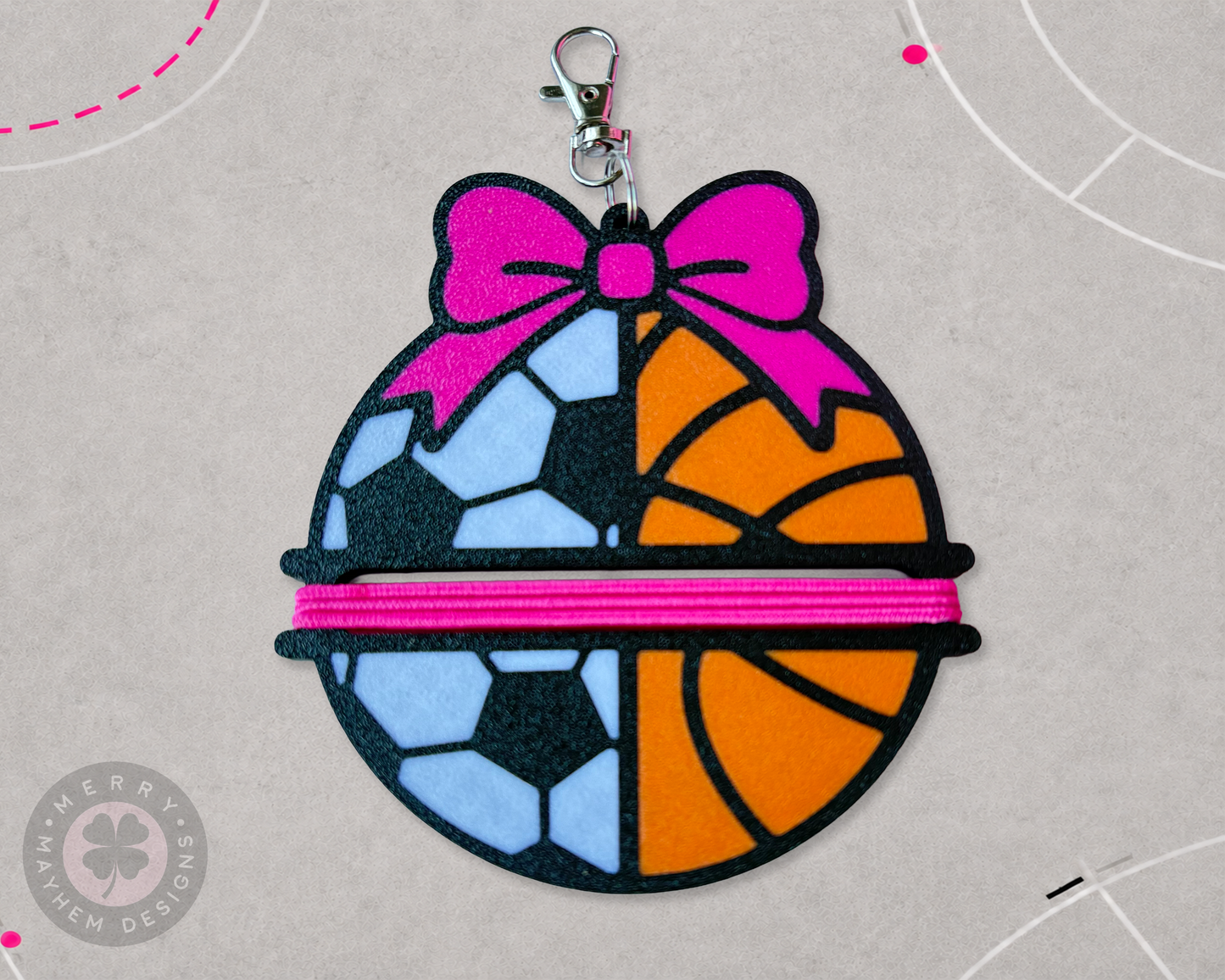 Basketball & Soccer Hair Tie Holder 3MF