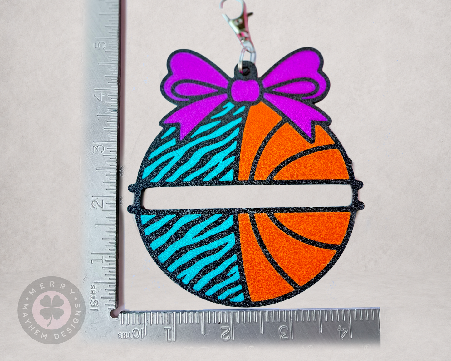 Animal Print Basketball Hair Tie Holder 3MF