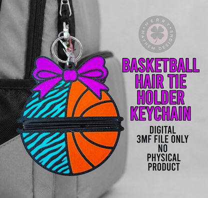 Animal Print Basketball Hair Tie Holder 3MF