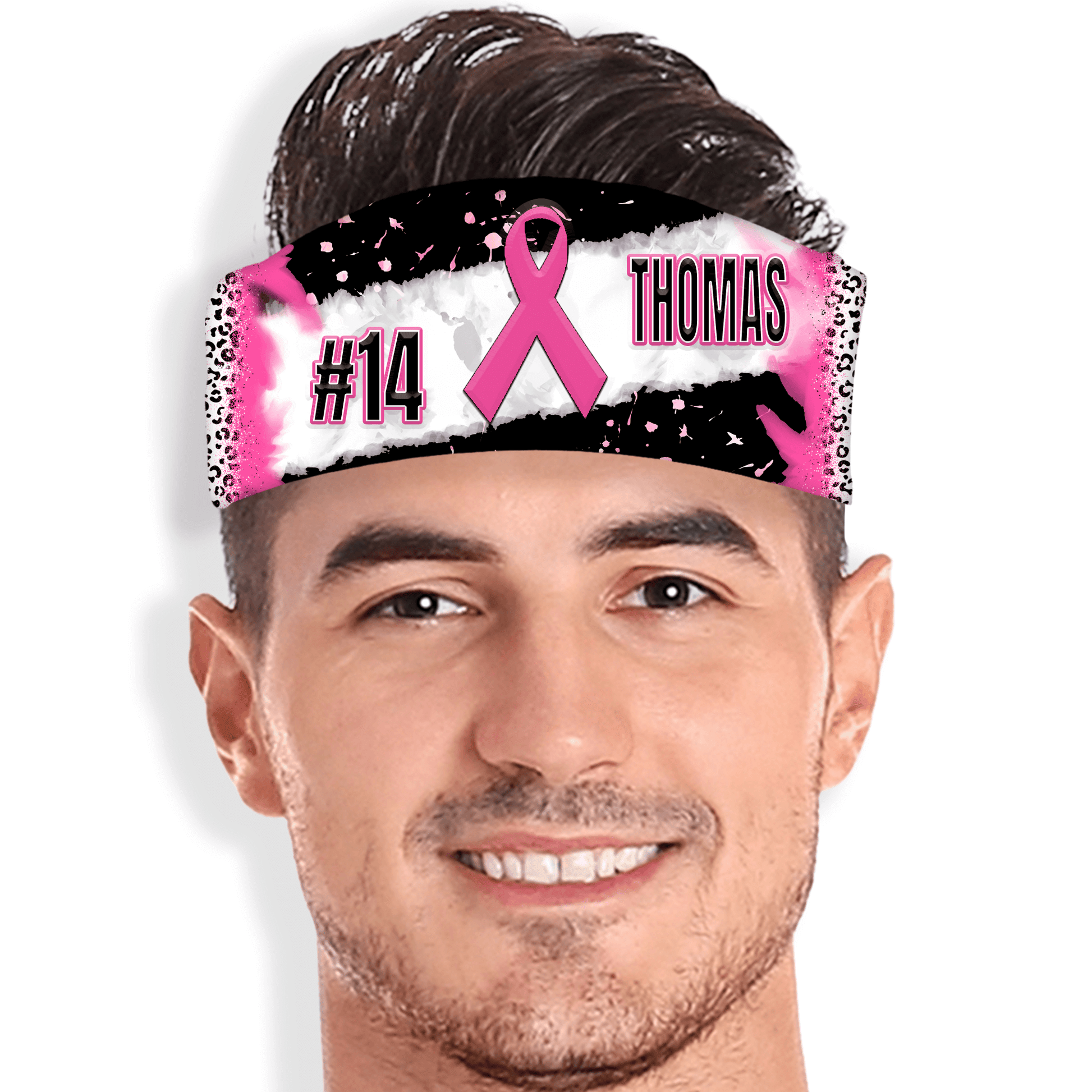 Personalized Cancer Support Skull Wrap – Awareness Ribbon Headwear, Custom Name & Number