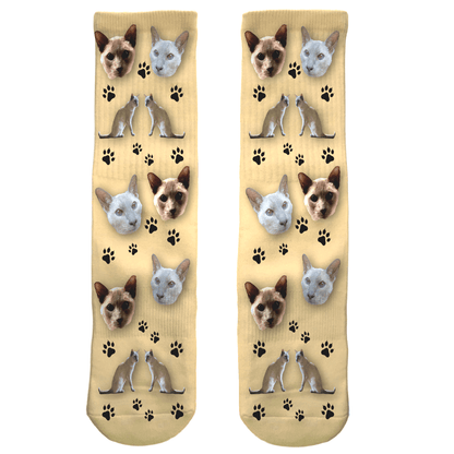 socks with your cat's photo 