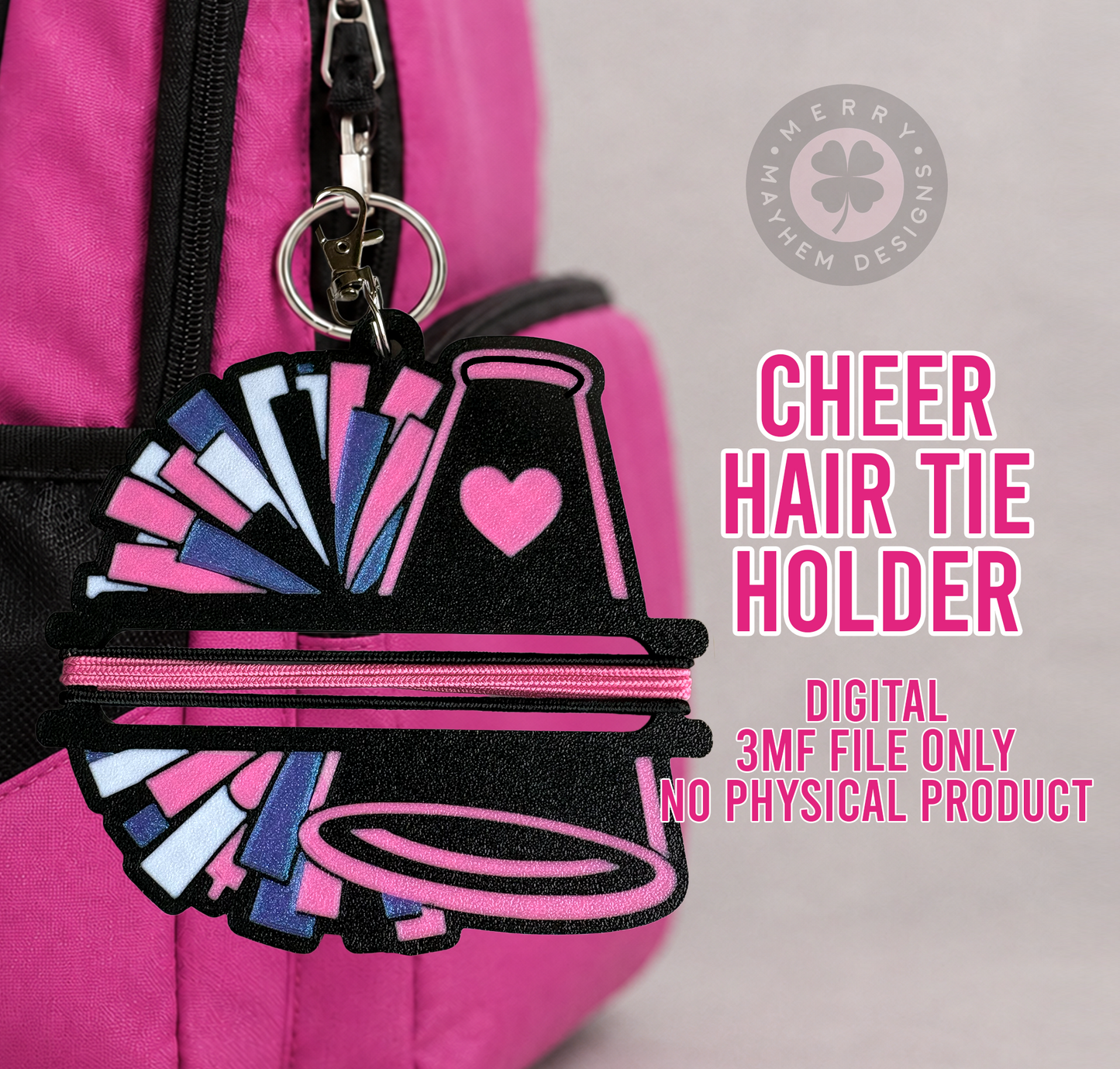 Cheer Hair Tie Holder 3MF