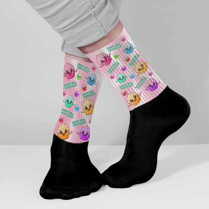 Don’t Be a Cuntcake Crew Socks – Hilarious Adult Socks, Snarky Everyday Gift