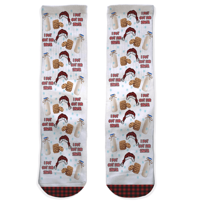 I Put Out for Santa Socks – Funny Christmas Crew, Secret Santa Socks