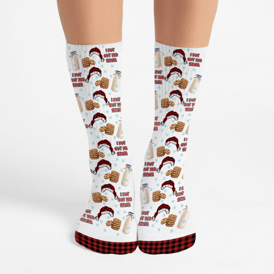 I Put Out for Santa Socks – Funny Christmas Crew, Secret Santa Socks