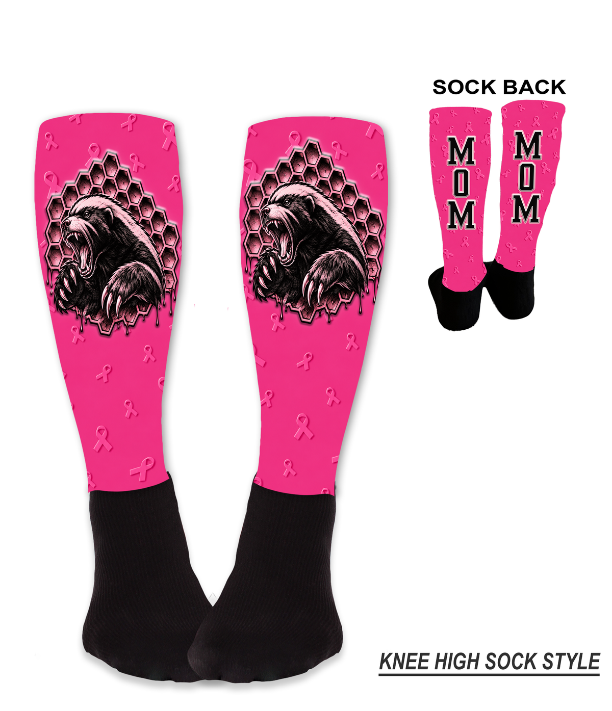 Custom Breast Cancer Awareness Knee High Socks