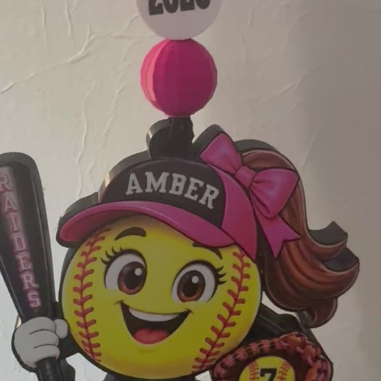 Custom Softball Christmas Ornament