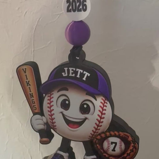Custom Baseball Christmas Ornament