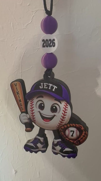 Custom Baseball Christmas Ornament
