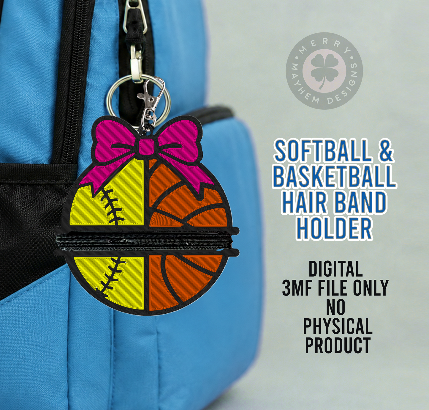 Basketball & Softball Tie Holder 3MF