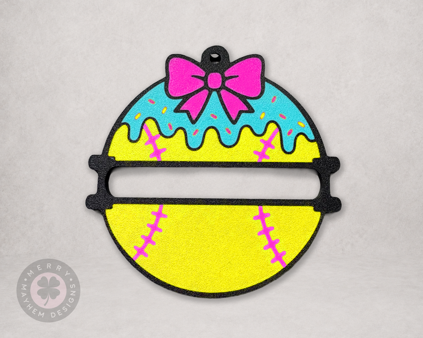 Softball Hair Tie Holder 3MF